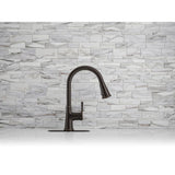 Tyne Single-Handle Pull-Down Sprayer Kitchen Faucet in Oil-Rubbed Bronze - Super Arbor