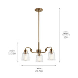 Kichler Aivian 3-Light Industrial Chandelier