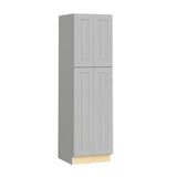 Home Decorators Collection Grayson 24 in. W x 24 in. D x 84 in. H Assembled Plywood Pantry Kitchen Cabinet in Pearl Gray with 4ROT Soft Close