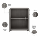 Bush Business Furniture Universal Storage 28.3464-in W x 33.9763-in H Wood Composite Platinum Gray Freestanding Utility Storage Cabinet