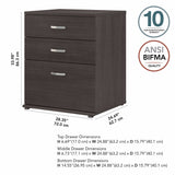 Bush Business Furniture Universal Storage 28.3464-in W x 33.9763-in H Wood Composite Storm Gray Freestanding Utility Storage Cabinet