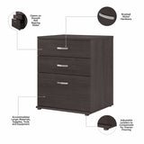 Bush Business Furniture Universal Storage 28.3464-in W x 33.9763-in H Wood Composite Storm Gray Freestanding Utility Storage Cabinet