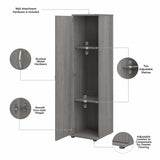 Bush Business Furniture Universal Storage 15.6692-in W x 61.811-in H Wood Composite Platinum Gray Freestanding Utility Storage Cabinet