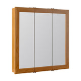Project Source 24.25-in x 24-in Surface Mount Oak Mirrored Medicine Cabinet