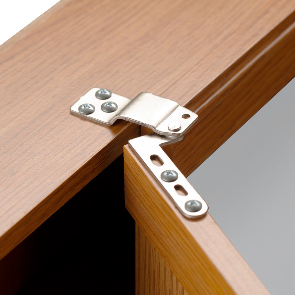Project Source 24.25-in x 24-in Surface Mount Oak Mirrored Medicine Cabinet