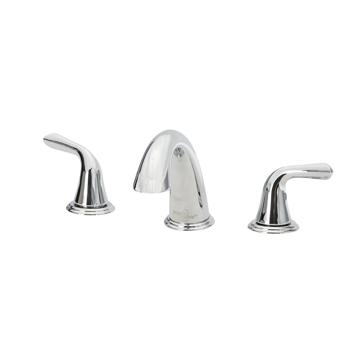 Project Source Dover Chrome 2‑Handle Widespread WaterSense Bathroom Sink Faucet with Drain
