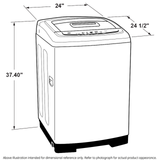 GE Space-Saving 2.8-cu ft Portable Top-Load Washer (White)