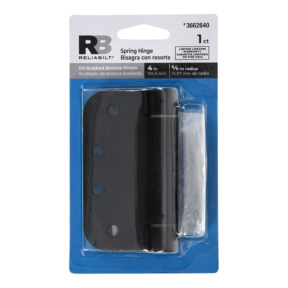 Everbilt 4 in. Oil-Rubbed Bronze Adjustable Spring Door Hinge, 5/8 in. Radius