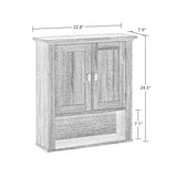 RiverRidge Hayward 22.81-in x 24.5-in x 7.88-in Light Veneer Woodgrain Bathroom Wall Cabinet