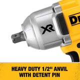 DEWALT XR 20-Volt MAX Variable Speed Brushless 1/2-in Drive Cordless Impact Wrench Kit (1 Battery Included)