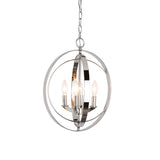Progress Lighting Equinox 4-Light Polished Nickel Coastal Globe Medium Hanging Pendant Light