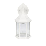 Project Source Henfield 11.81-in H Matte White Outdoor Wall Lantern, Medium Base (E-26)
