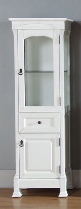 James Martin Vanities Brookfield 20.5-in x 65-in x 16.3-in Bright White Freestanding Soft Close Linen Cabinet