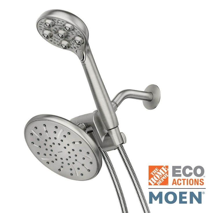 HydroRoller Massage 3-Spray 7.5 in. Dual Handheld Shower Head with Body Spray in Spot Resist Brushed Nickel