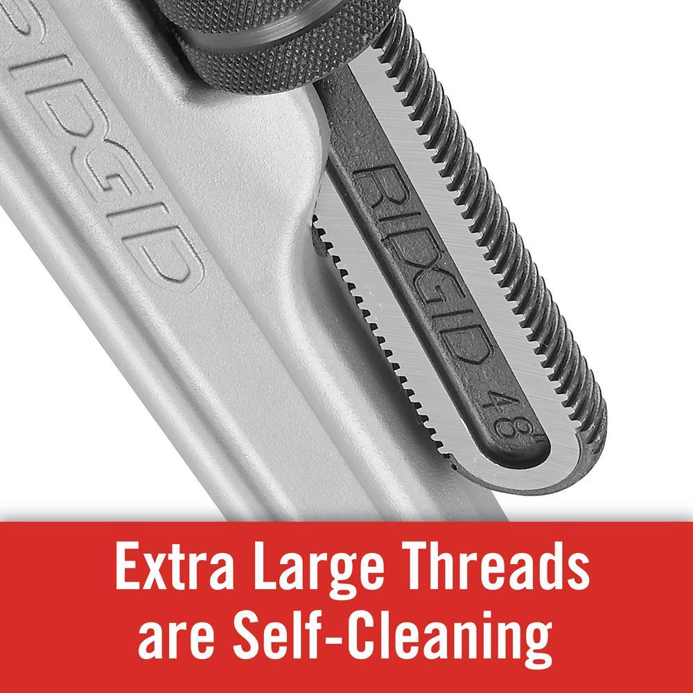 48 in. Model 848 Aluminum Straight Pipe Wrench - Super Arbor