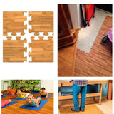 Interlocking Wood Effect Mats Eva Soft Foam Exercise Floor Gym Office Mat Puzzle