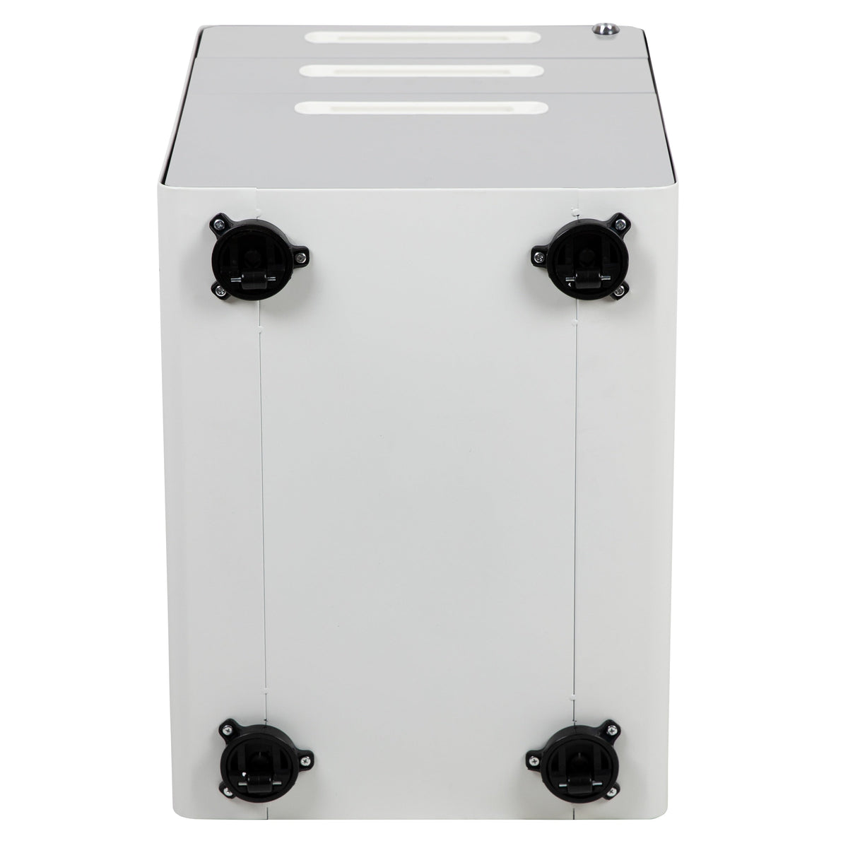 Flash Furniture Modern White 3-Drawer Filing Cabinet - Ergonomic Mobile Design, Lockable, Commercial Grade, Metal Construction, Rolling, 16x24x21 Inches