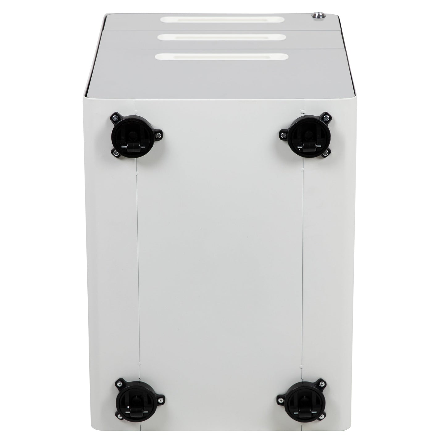 Flash Furniture Modern White 3-Drawer Filing Cabinet - Ergonomic Mobile Design, Lockable, Commercial Grade, Metal Construction, Rolling, 16x24x21 Inches