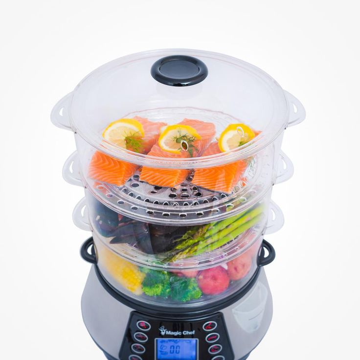3-Tier 12 Qt. Stainless Steel Countertop Food Steamer and Rice Cooker