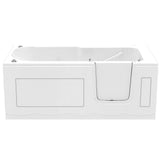 Nova Heated Step-In 5 ft. Walk-In Whirlpool Bathtub in White with Chrome Trim - Super Arbor