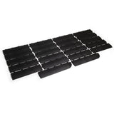 MotorDeck 12 in. x 3 in. Black Modular Female Edging Kit (22-Piece, includes 2 Corner Edges)