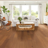 SMARTCORE Acacia Autumn hardwood flooring — installed room view
