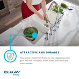 Explore Farmhouse Apron Front Fireclay 33 in. Double Bowl Kitchen Sink in White - Super Arbor