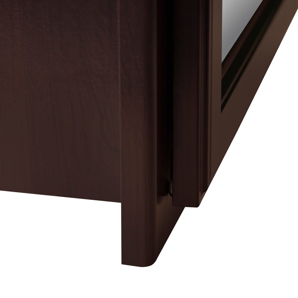 Style Selections 15.75-in x 25.75-in Surface/Recessed Mount Java Mirrored Medicine Cabinet