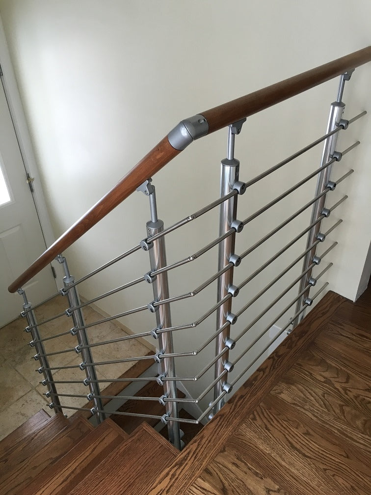 DOLLE 4-1/4-in x 42-in Prova Brushed Aluminum Round Deck Baluster