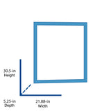 Style Selections 22.5-in x 30.5-in Surface/Recessed Mount Brushed Nickel Mirrored Soft Close Medicine Cabinet
