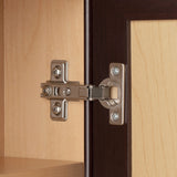 Style Selections 15.75-in x 25.75-in Surface/Recessed Mount Java Mirrored Medicine Cabinet
