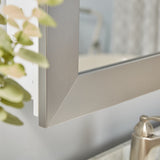 Style Selections 22.5-in x 30.5-in Surface/Recessed Mount Brushed Nickel Mirrored Soft Close Medicine Cabinet