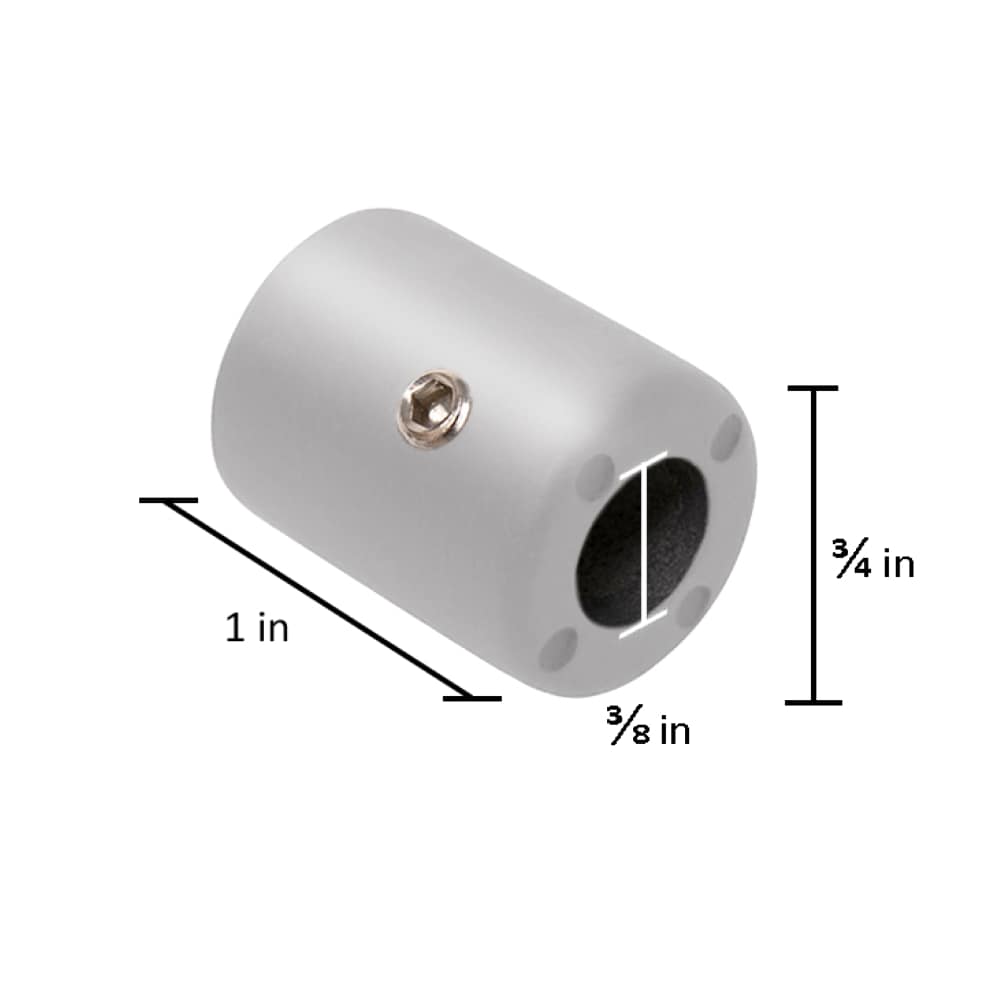 DOLLE 1-in x 36-in Prova Powder Coated Gray Metal Round Deck Baluster (8-Pack)