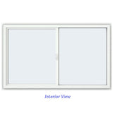 JELD-WEN FiniShield V-4500 59-1/2-in x 35-1/2-in x 3-in Jamb Right-Operable Vinyl Black Sliding Window, Full Screen Included