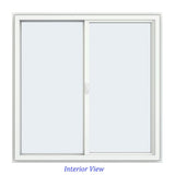 JELD-WEN FiniShield V-4500 59-1/2-in x 47-1/2-in x 3-in Jamb Left-Operable Vinyl Black Sliding Window, Full Screen Included