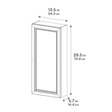 Delridge 13 in. W x 30 in. H Surface-Mount Modular Wall Hutch in Chocolate