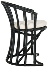 Safavieh Percy White Distress Bar Stool, 29.5-in Bar Height, Rattan