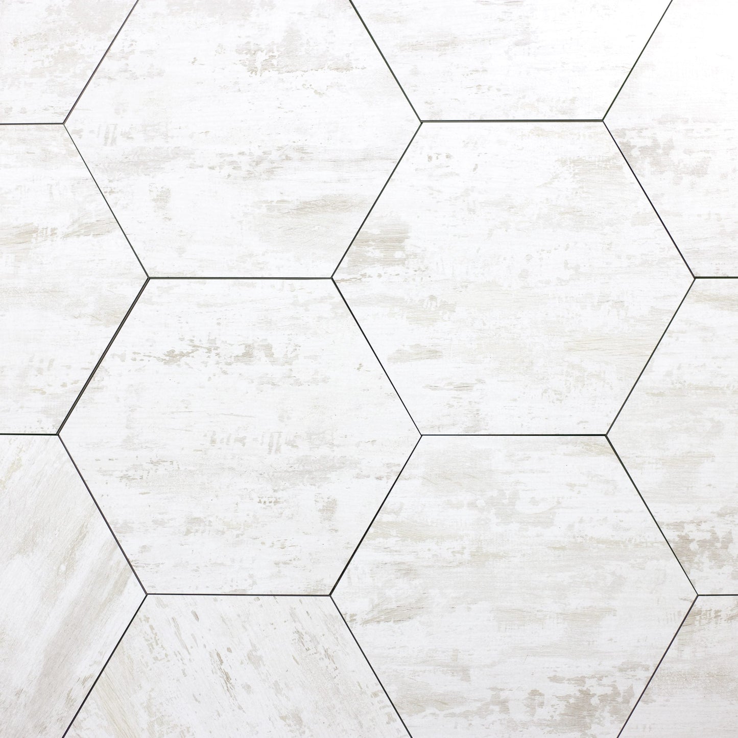 Abolos Nature White 8-in x 8-in Natural Glass Wood look Hexagon Wall Tile product image