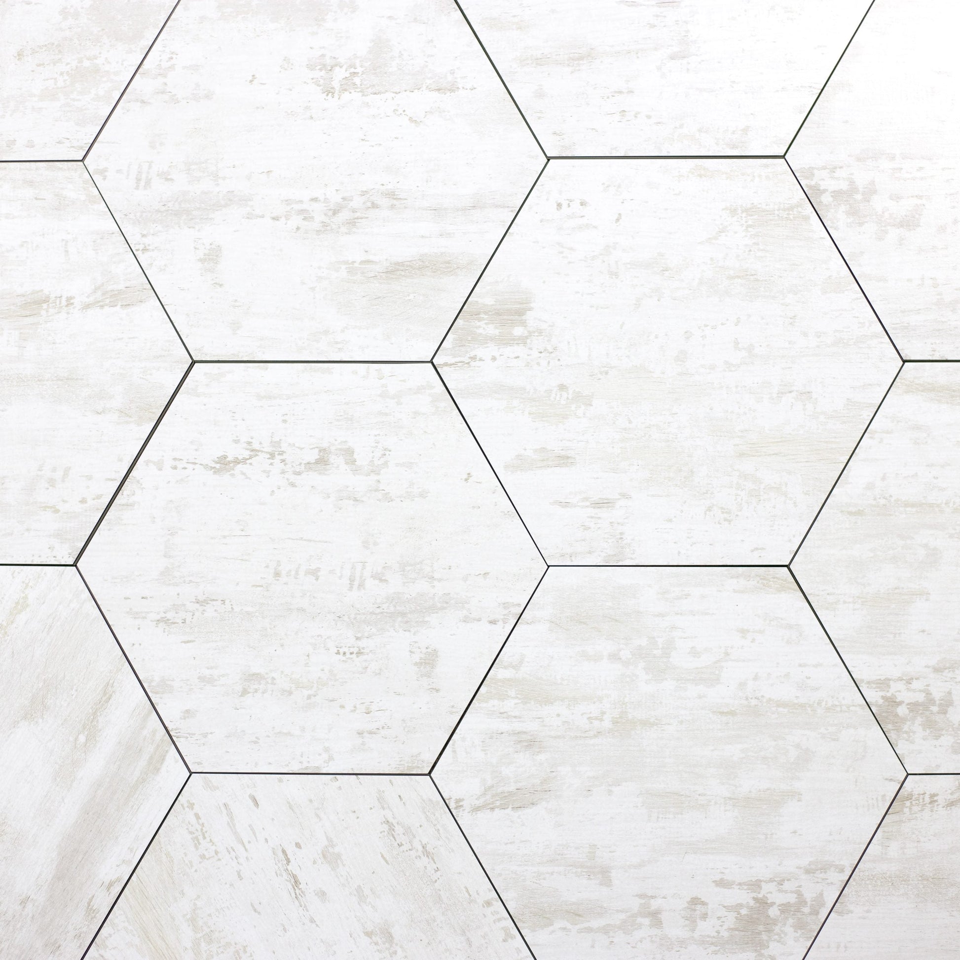 Abolos Nature White 8-in x 8-in Natural Glass Wood look Hexagon Wall Tile product image