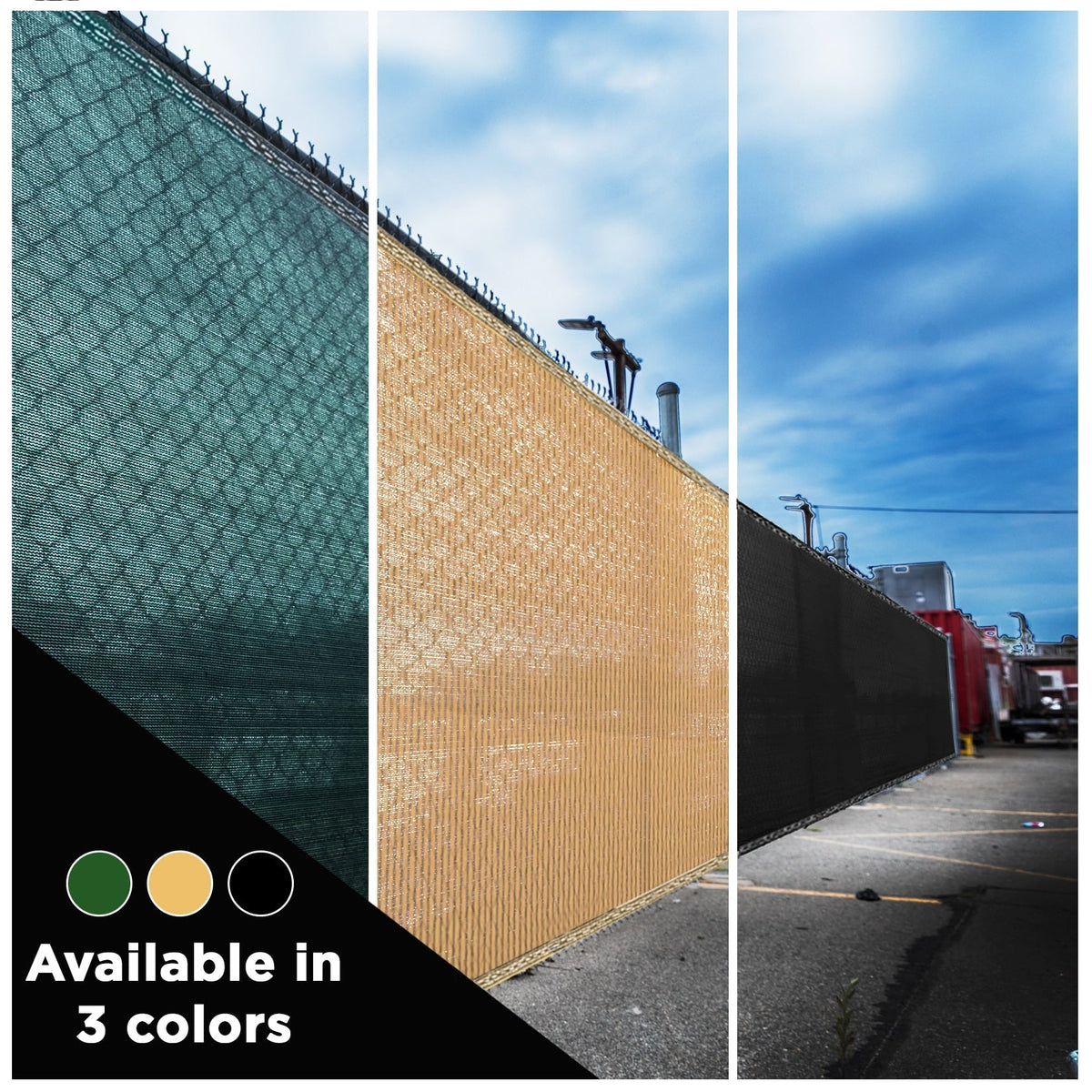BOEN 10-ft H x 150-ft W Green Polyethelene Chain Link Fence Screen