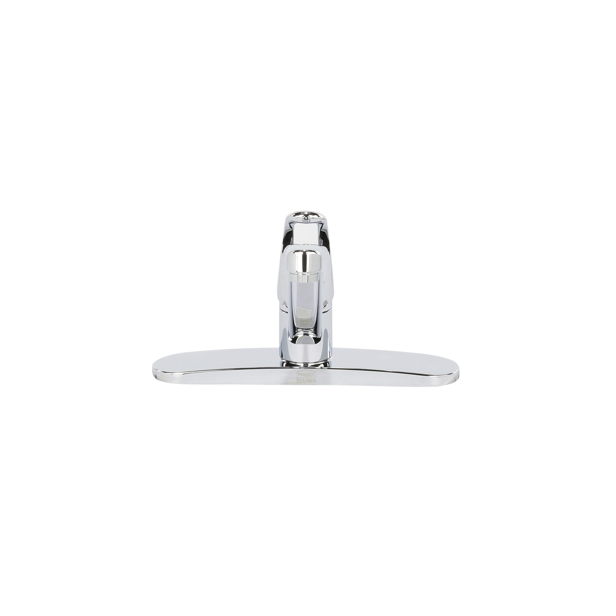 Project Source Chrome 1-Handle Deck-Mount Low-Arc Kitchen Faucet with Deck Plate