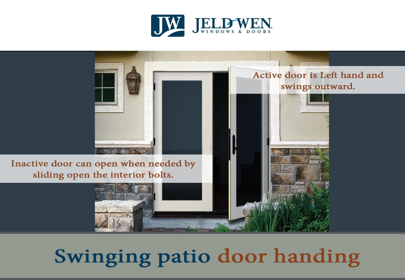 JELD-WEN 72-in x 80-in Fiberglass French, Left-hand outswing – additional view 3