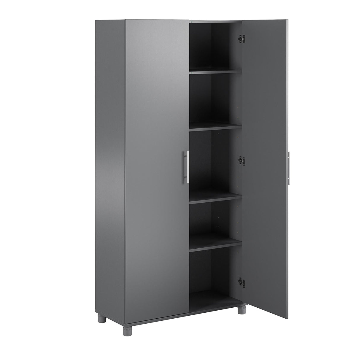 Ameriwood Home Camberly 35.68-in W x 74.31-in H Wood Composite Graphite Grey/Graphite Grey Freestanding Utility Storage Cabinet