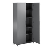 Ameriwood Home Camberly 35.68-in W x 74.31-in H Wood Composite Graphite Grey/Graphite Grey Freestanding Utility Storage Cabinet