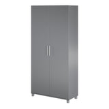 Ameriwood Home Camberly 35.68-in W x 74.31-in H Wood Composite Graphite Grey/Graphite Grey Freestanding Utility Storage Cabinet