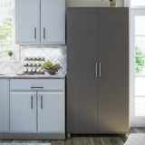Ameriwood Home Camberly 35.68-in W x 74.31-in H Wood Composite Graphite Grey/Graphite Grey Freestanding Utility Storage Cabinet
