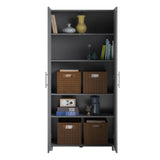 Ameriwood Home Camberly 35.68-in W x 74.31-in H Wood Composite Graphite Grey/Graphite Grey Freestanding Utility Storage Cabinet