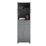 Ameriwood Home Camberly 23.46-in W x 75.25-in H Wood Composite Graphite Grey/Graphite Grey Freestanding Utility Storage Cabinet