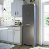 Ameriwood Home Camberly 23.46-in W x 75.25-in H Wood Composite Graphite Grey/Graphite Grey Freestanding Utility Storage Cabinet
