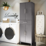 Ameriwood Home Camberly 23.46-in W x 75.25-in H Wood Composite Graphite Grey/Graphite Grey Freestanding Utility Storage Cabinet